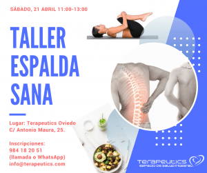 Taller ESPALDA SANA @ Terapeutics